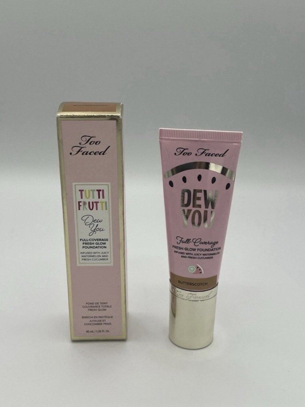 TOO FACED Tutti Frutti Dew You Fresh Glow Foundation Butterscotch 1.35 fl oz